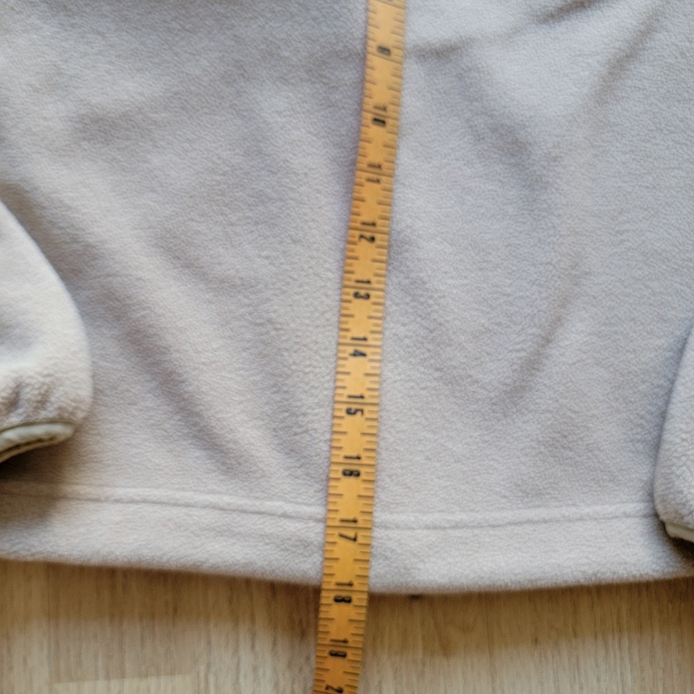 PRIX Fleece Quarter Zip Pullover Sweatshirt Crop Tan Women's Small - Picture 5 of 7